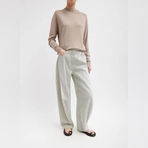 Tibi Stone Washed Striped Denim Sid Jean